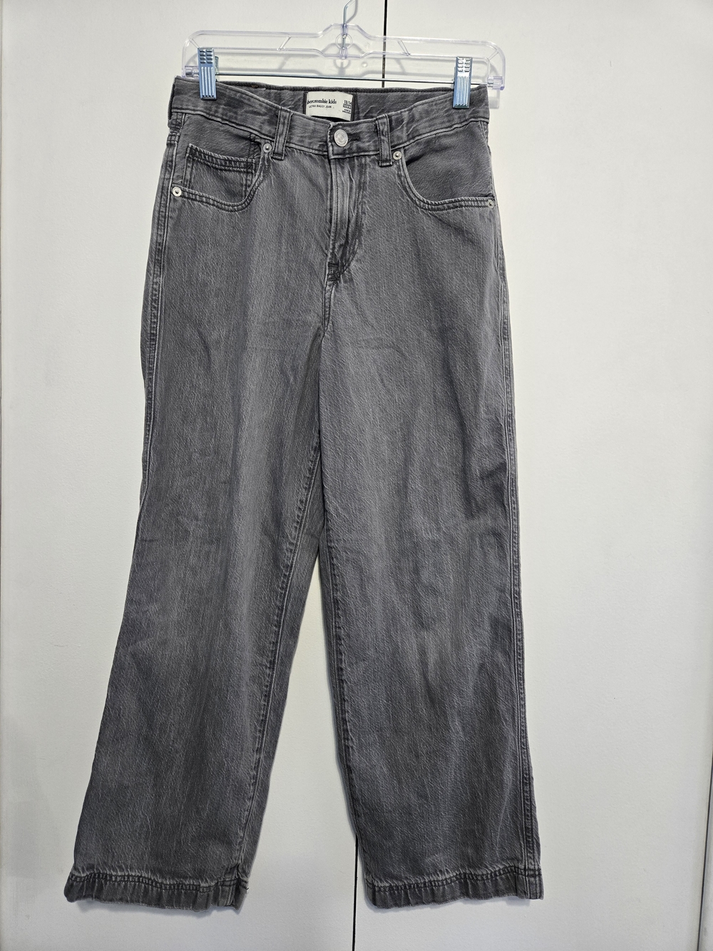 Abercrombie Kids Girls Ultra Baggy Gray‎ Jeans 13/14 Regular 27x26
